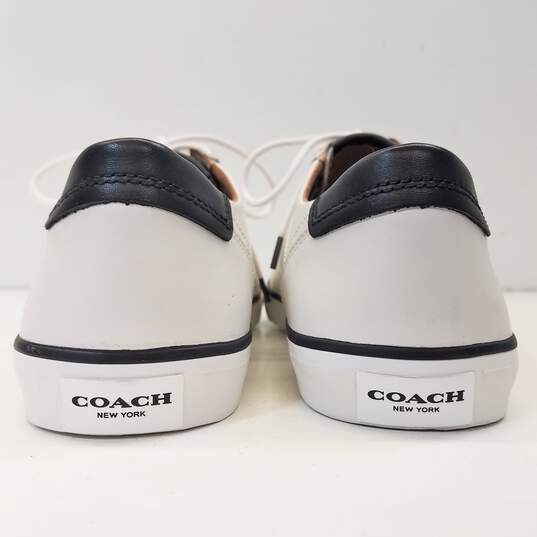 Coach Perkins Leather Lo Top Tennis Shoe White 8 image number 4