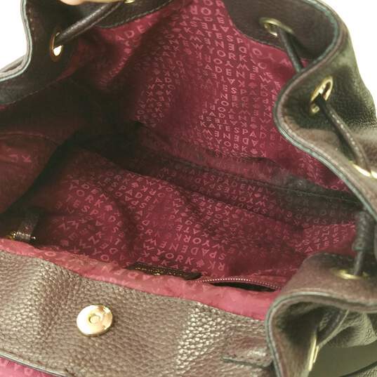 Kate Spade Pebble Leather Backpack Burgundy image number 6