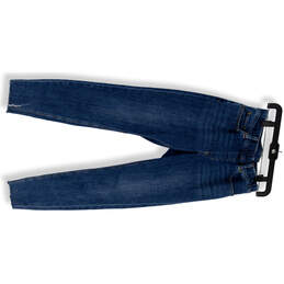 Womens Blue Medium Wash Elastic Waist Pull-On Denim Jegging Jeans Size 4
