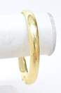 Vintage 14k Yellow Gold Etched Hinged Bangle Bracelet 10.9g image number 3