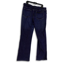 Womens Blue Denim Medium Wash Stretch Pockets Straight Leg Jeans Size 16 alternative image