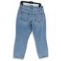 Womens Light Blue Denim Medium Wash Distressed Cropped Jeans Size 8/29 image number 2