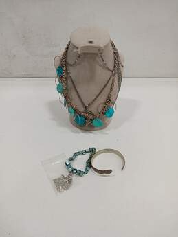 Bundle of Faux Silver & Turquoise Costume Jewelry