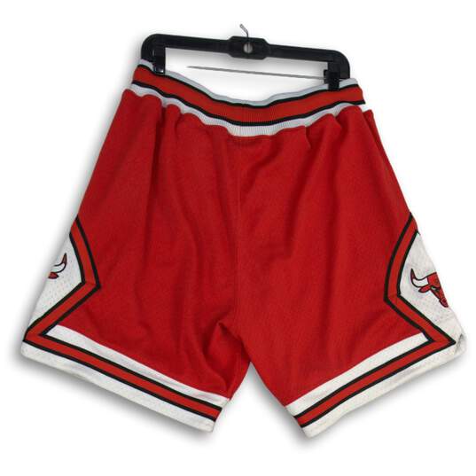 Hardwood Authentic Classics Mens Red White Chicago Bulls NBA Basketball Shorts L image number 2