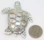 Signed Emilia Castillo Taxco 925 Sea Turtle Brooch 21.7g image number 8