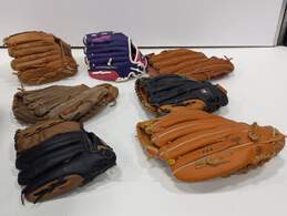 Bundle of Seven Baseball Gloves & Catchers Mitts alternative image
