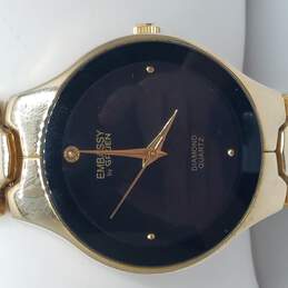 Embassy By Gruen Vintage Diamond With Black Minimalist Dial Watch alternative image