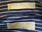 Michael Kors Men's Blue Striped Button-Up Shirt Size 16 image number 4