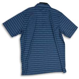 NWT Pebble Beach Mens Blue Striped Spread Collar Short Sleeve Polo Shirt Sz XXL alternative image