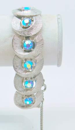 Vintage Laguna Clip Earrings & Silver Tone Blue Aurora Borealis Crystal Jewelry 201.8g alternative image