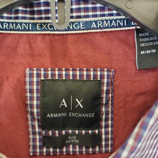 Armani Exchange Men Multicolor Long-Sleeved Dress Shirt sz M image number 3