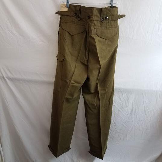Eaglehawk Clothing Co. Aust. Wool Cargo Pants Green Khaki Size 34 image number 2