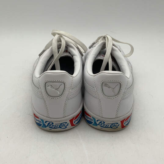 Mens Basket X Pepsi II 368463 02 White Lace Up Low Top Sneaker Shoes Sz 12 image number 4