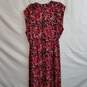 allsaints pink and black animal print button up sleeveless maxi dress L image number 1
