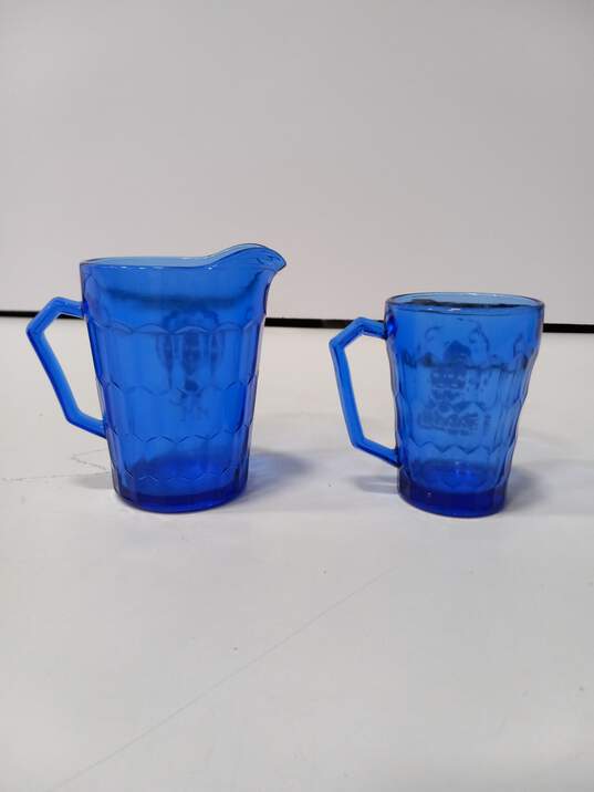 Blue Sherley Temple Mini Glass Cup & Pitcher Bundle image number 3