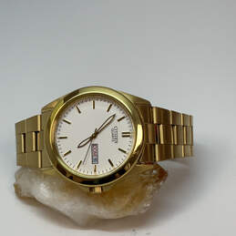 Designer Citizen Gold-Tone Stainless Steel Round Dial Analog Wristwatch