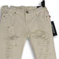 NWT Womens White Denim Distressed 5-Pocket Design Skinny Leg Jeans Size 25 image number 3