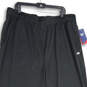NWT Mens Black Elastic Waist Pull-On Straight Leg Track Pants Size 1XLT image number 3