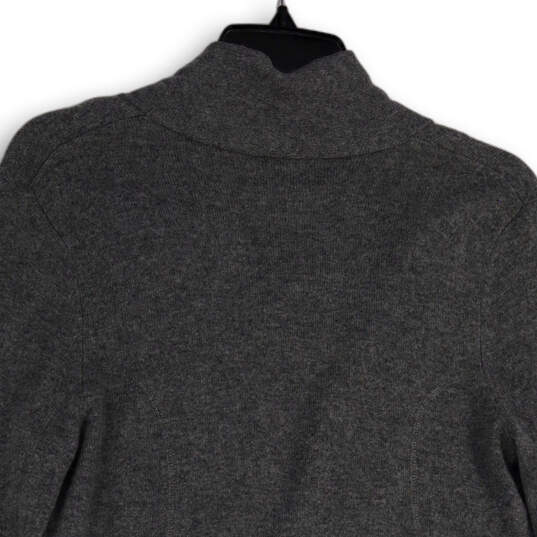 NWT Womens Gray Long Sleeve Pockets Button Front Cardigan Sweater Size L image number 4