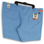 NWT Mens Blue Supreme Flex Flat Front Slash Pockets Chino Shorts Size 54 image number 4