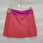 NWT Title Nine WM's Coral Neon Pink & Orange Stripe Skort Skirt Size M image number 2