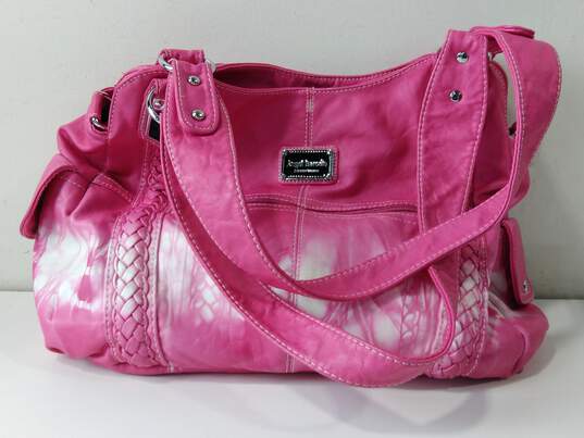 Women's Pink Angel Barcelo Fashions Pink Leather Purse image number 1