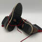 Mens Monserate 2 Black Red Leather Lace Up Round Toe Ankle Boots Size 9 image number 5