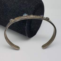 L. Mora Sterling Silver Asst. Gemstone 6" Cuff Bracelet 17.7g alternative image