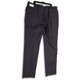 NWT Mens Gray Flat Front Slash Pocket Straight Leg Dress Pants Size 46L alternative image