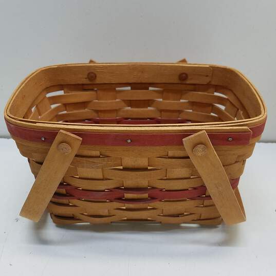 Bundle of 2 Longaberger Handwoven Baskets with Liner image number 2