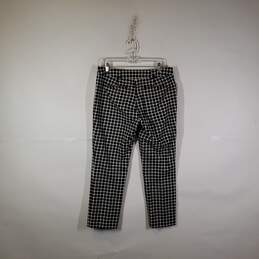 Womens Check Martin Fit Flat Front Straight Leg Ankle Pants Size 10 alternative image
