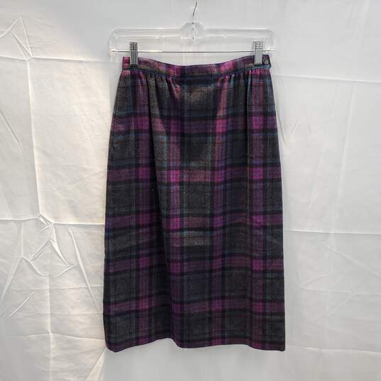 Miss Pendleton Wool Plaid Skirt Women's Size 4 image number 1