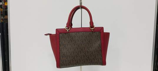 Michael Kors Women's Brown and Red Leather Purse image number 4
