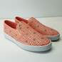 Michael Kors Perforated Leather Slip On Sneakers Peach Desert 9.5 image number 8