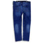 Womens Blue Denim Dark Wash Pockets Stretch Skinny Leg Jeans Size 30 image number 2
