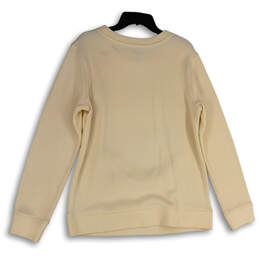 NWT Mens Tan Knitted Long Sleeve Crew Neck Pullover Sweater Size Large alternative image