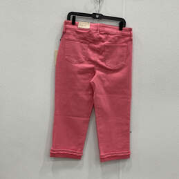 NWT Womens Marilyn Pink Pockets Straight Leg Cropped Jeans Size 10 alternative image