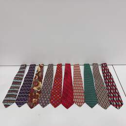 Bundle of Ten Colorful Neck Ties