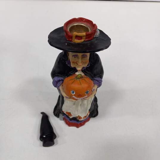 Kurt Adler Hand Crafted Halloween Witch Candle Holder image number 6