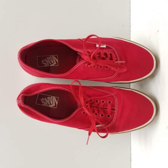 Vans Men's Red Authentic Gum Bumper Shoes Size 11.5 image number 5