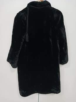 Women's Black Faux Fur Coat alternative image