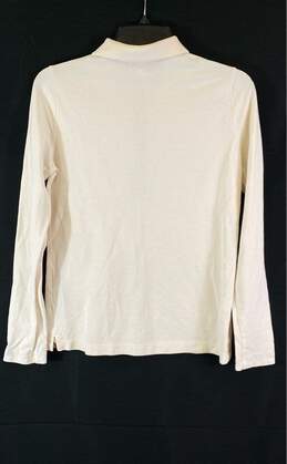 Burberry White Long Sleeve Polo - Size Small alternative image