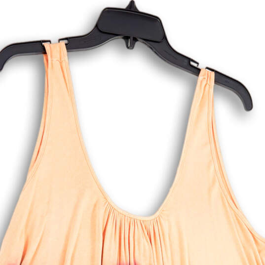 Womens Orange Pink Sebastian Tie Dye Sleeveless Swing Tank Top Size Medium image number 4