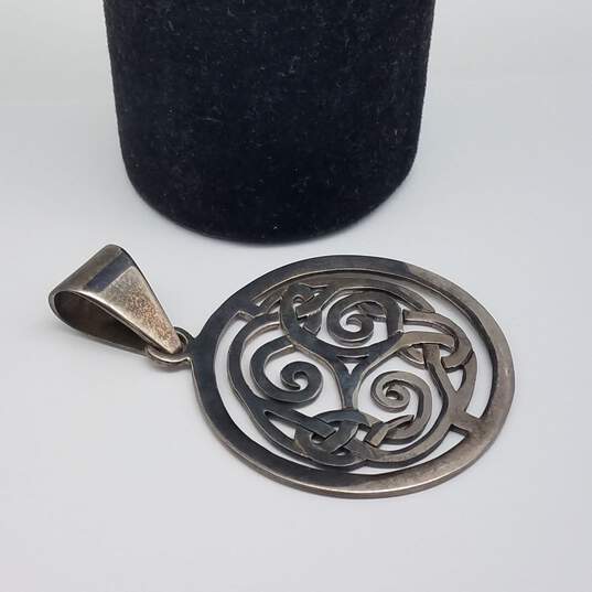 Silpada Vintage Sterling Silver Celtic Knot Pendant 20.9g image number 3