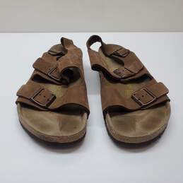 BIRKENSTOCK Birkenstock Milano Cocoa Nubuck Leather Sandals Sz M12
