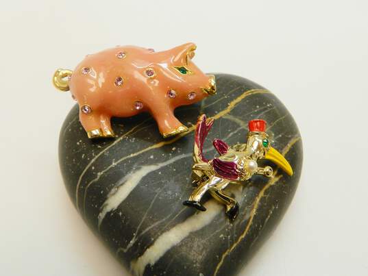 VNTG & Mod Enamel Animals & Insects Brooch Lot image number 4