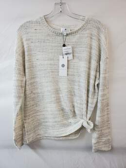 Socialite Grey Front Knot Sweater Size S