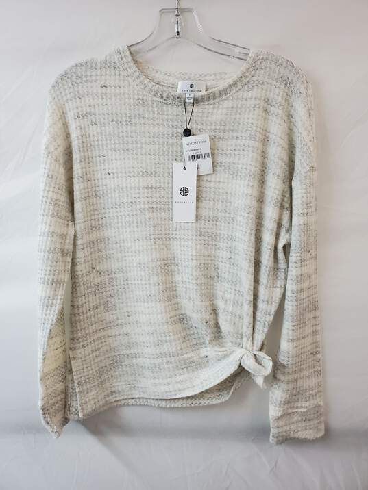 Socialite Grey Front Knot Sweater Size S image number 1