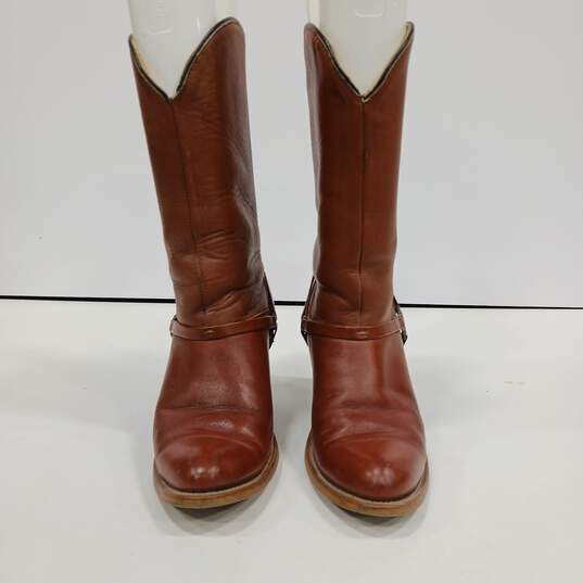 Laredo Women's Brown Leather Western Style Boots Size 7 image number 4