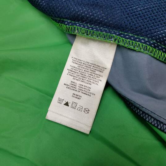 Columbia Notre Dame green and blue two toned waterproof jacket M image number 6
